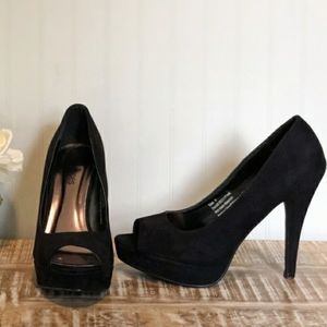 Maurices Black peep toe Heels